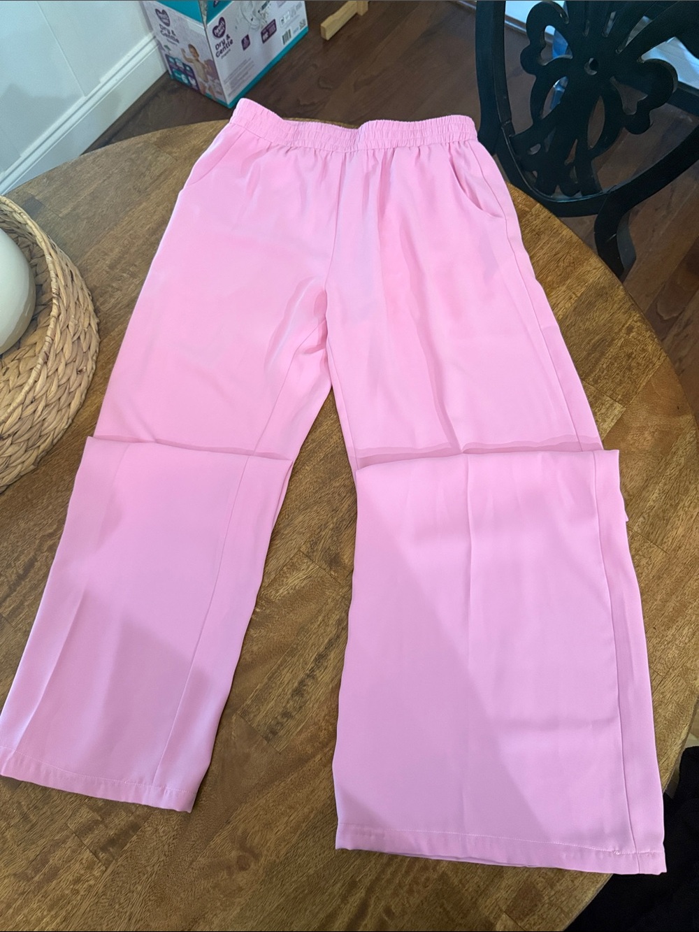 Amanda Uprichard Pink Wide-Leg Pants